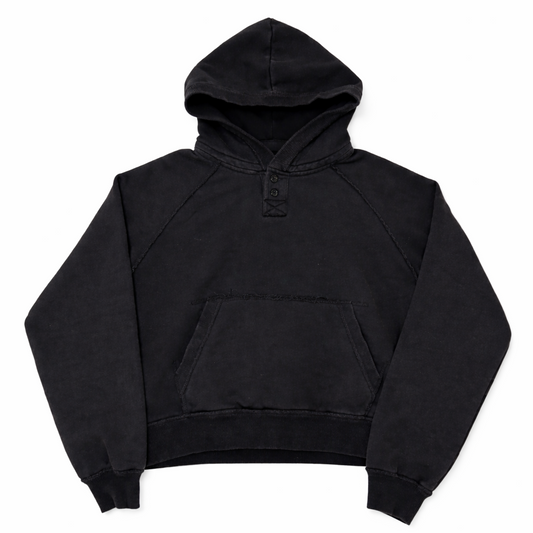 Henley Hoodie (Black)