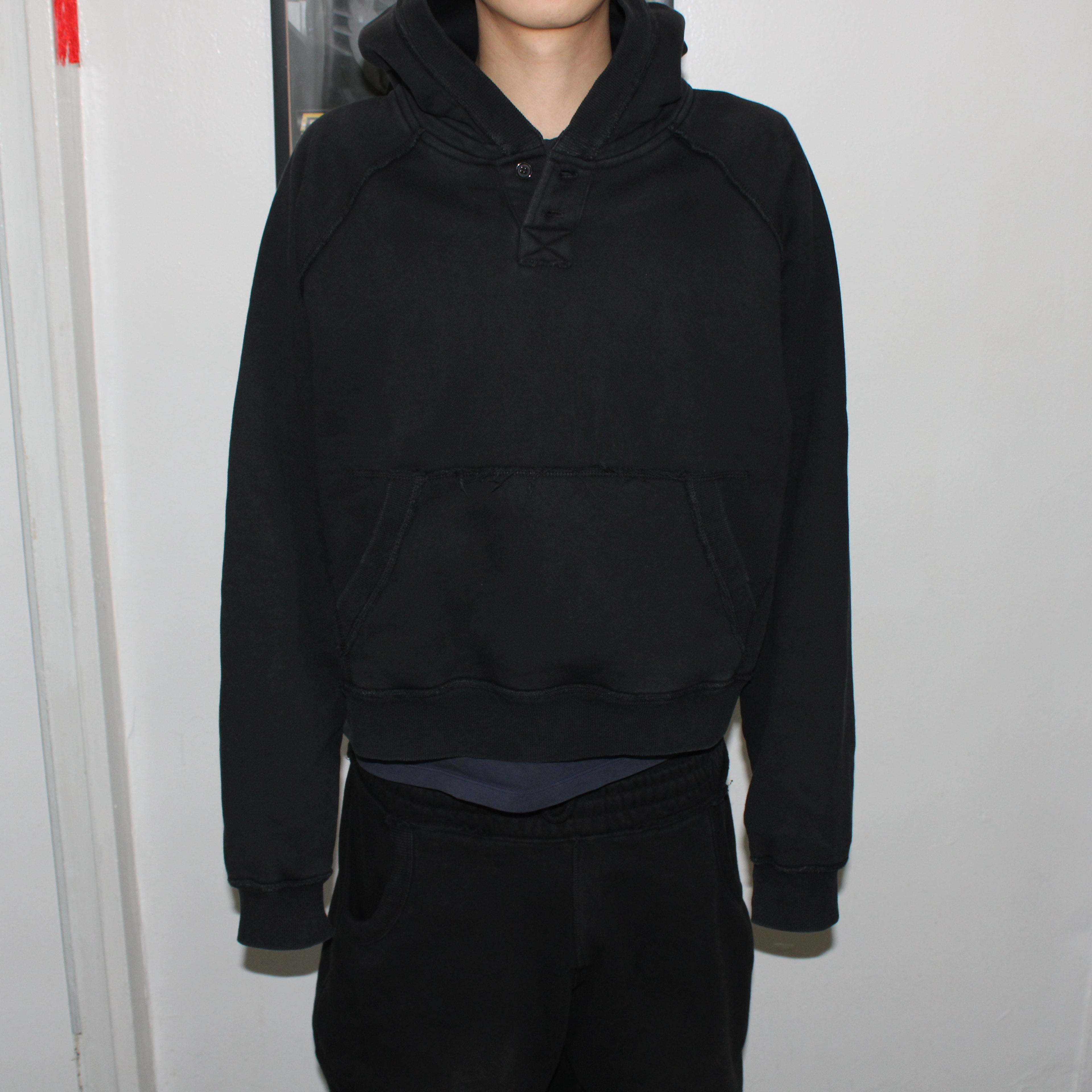 Henley Hoodie (Black)