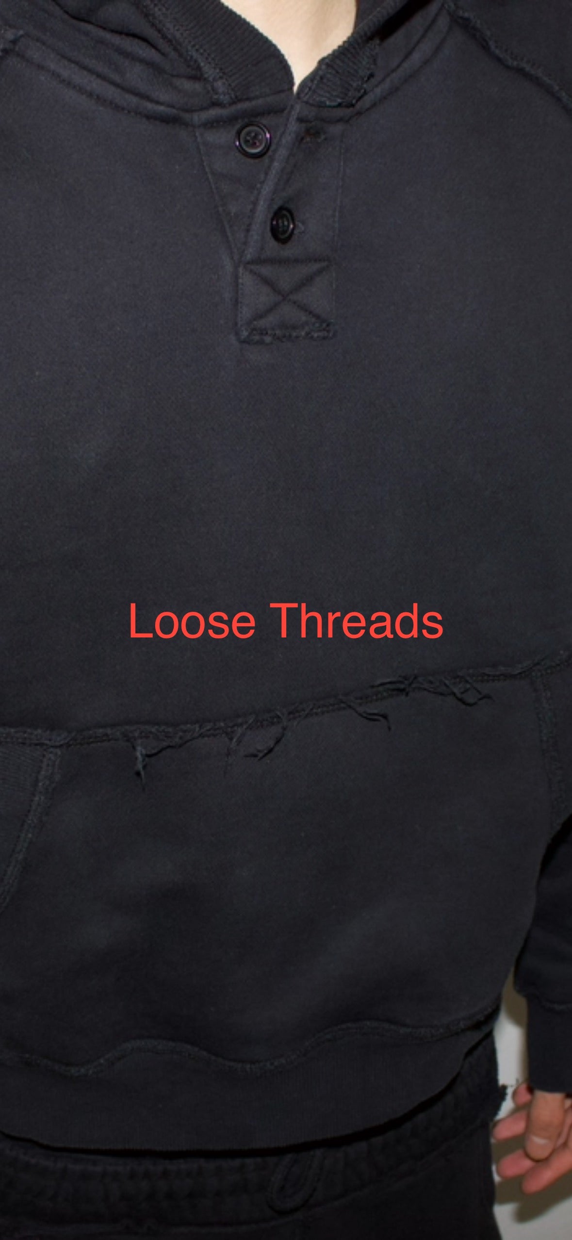 Henley Hoodie (Black)