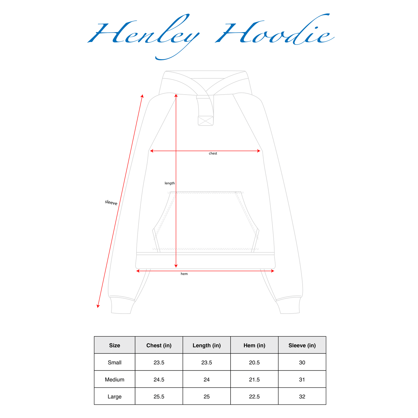 Henley Hoodie (Black)